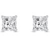 1 Ct Princess Lab Created Grown Diamond Earrings 14K White Gold F/VS BasketScrew