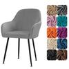 4pcs Velvet High Arm Chair Cover Elastic Dining Chair Slipcovers Washable Office Rocker Chairs Covers Home Decor Seat Cover
