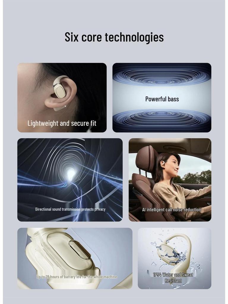 Горячие Bluetooth-наушники Douyin OWs: Спортивная модель с открытым ухом и большой батареей V1.