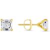 Jewels Prim 5.50 карат Ашер Созданные бриллиантовые серьги-пусеты Настоящее 14-каратное желтое золото Мартини на винтах