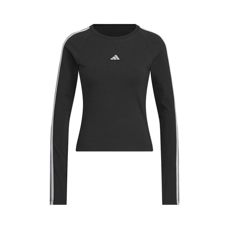 adidas Женская спортивная футболка с длинным рукавом 3 полоски
