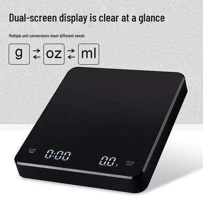 Умные перезаряжаемые кофейные весы: Вместимость 3 кг, Точность до 0,1 г, Быстрая зарядка, С таймером для домашнего и кухонного использования.