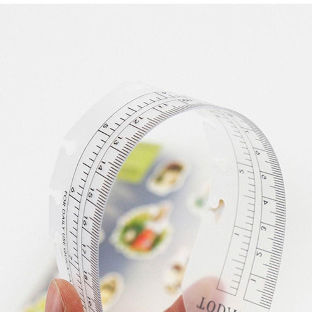 Прозрачный блокнот на кольцах, закладка, многофункциональная линейка с 6 отверстиями, формат А5