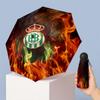 Мини-зонт Real Betis с принтом футбольной тематики, 5 сложений, 8 спиц, компактный, ветрозащитный, водонепроницаемый, легкий, портативный, складной