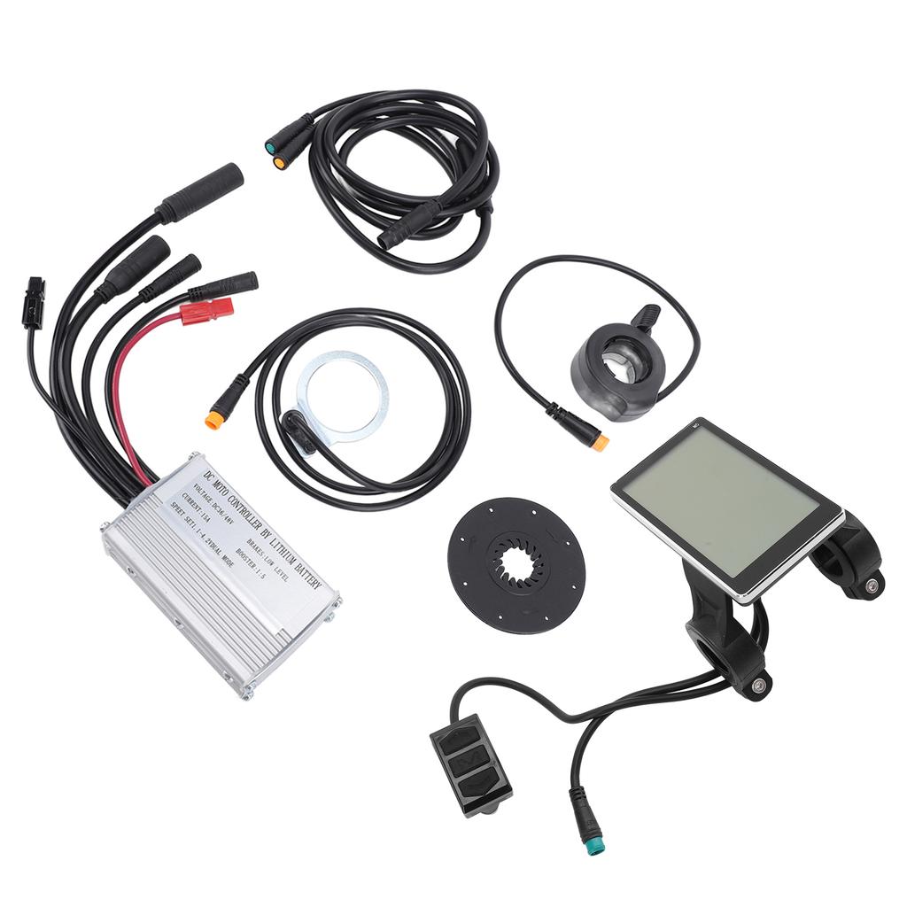 Electric Scooter Conversion Kit Water Resistant 15A Controller LCD Display Panel Pedal Assist Sensor Thumb Throttle 1