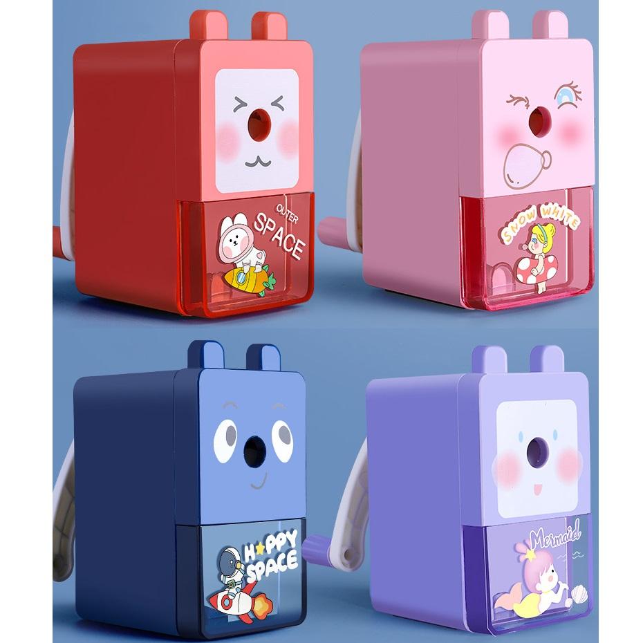 Механическая точилка для карандашей с героями мультфильмов, ручные точилки с автоматической подачей, детский подарок, канцелярские принадлежности, школьные принадлежности