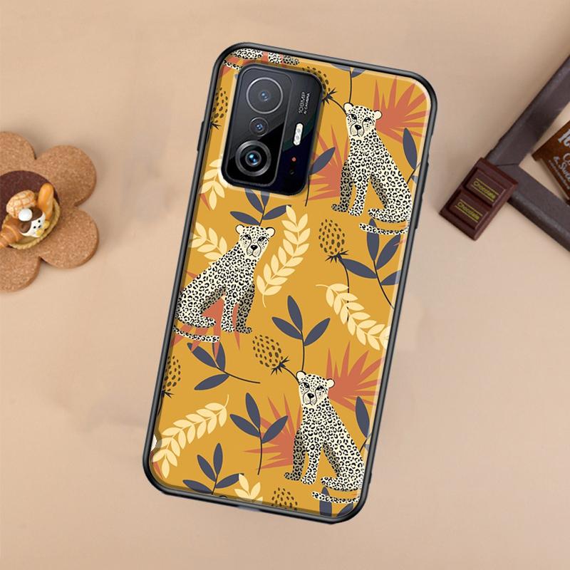 Tigers Leopards tropical leaves Case For Xiaomi POCO X7 Pro X3 X5 X6 F3 F5 F6 M6 Pro 11T 12T 13T 14T Pro 13 14 Ultra Cover