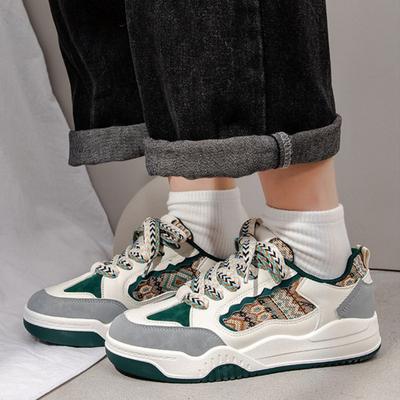 Трендовая женская спортивная обувь 2024 Осень Новинка Дышащая Повседневная Толстая подошва Чувство дизайна Вулканизированная спортивная обувь На шнуровке