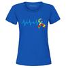 Autism Heartbeat Heartline Puzzle Ribbon Women's T-Shirt Autism Shirt