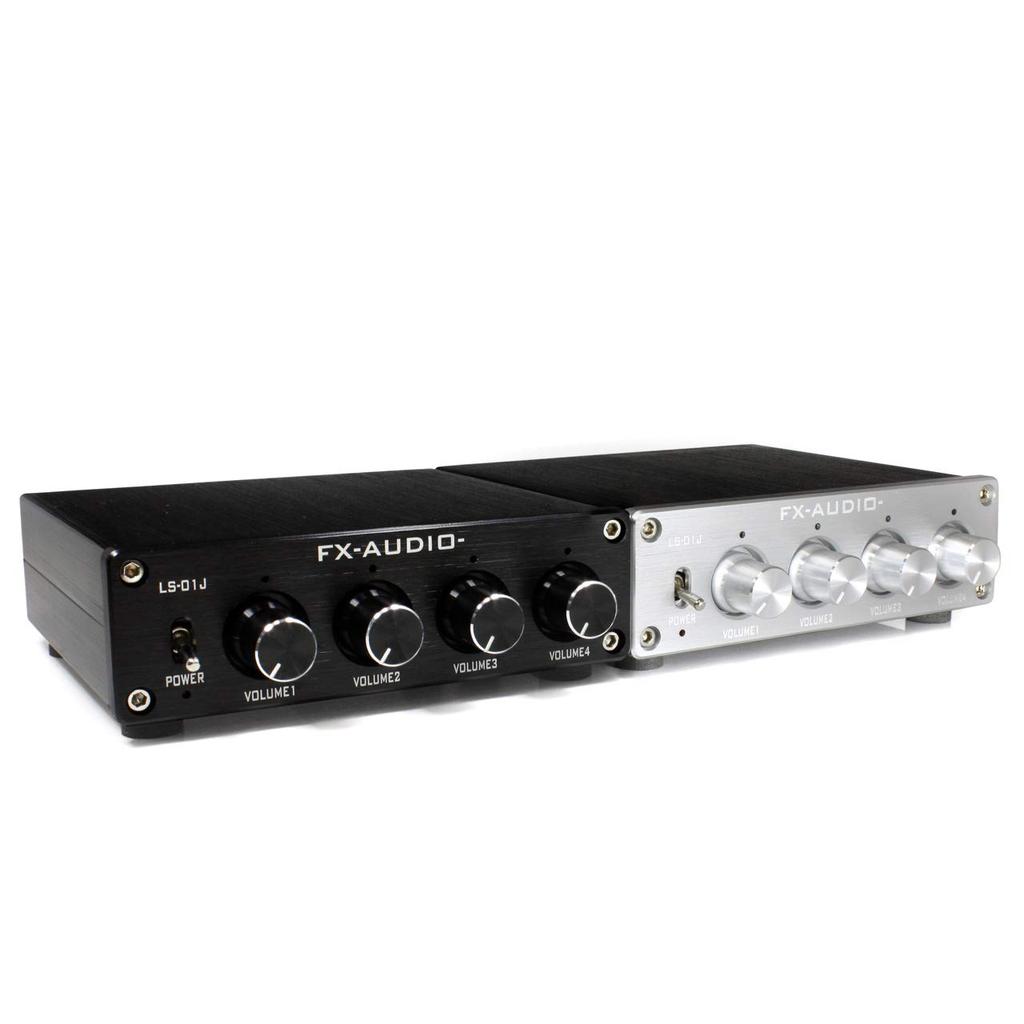 FX-AUDIO-LS-01J [Silver] 4-Channel Line Splitter & Preamp with RCA Output Distribution