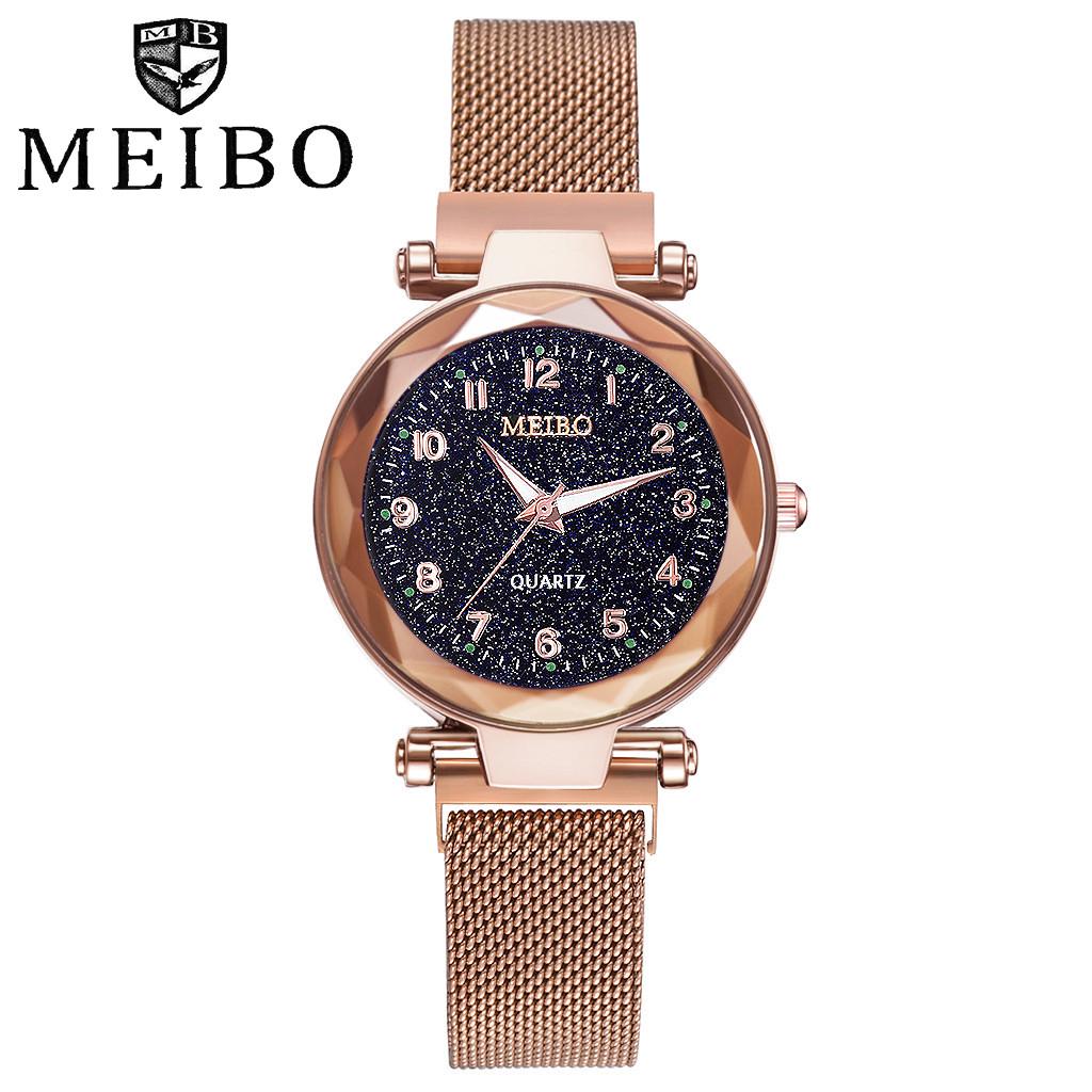 Модные женские кварцевые часы с плоским стеклом и магнитной пряжкой