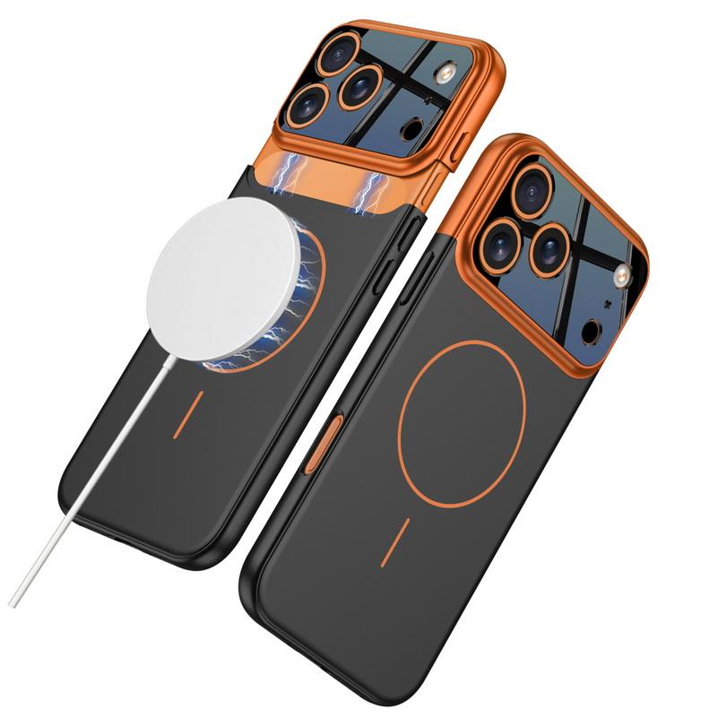 Contrast Color Magnetic Connection Fine Magnetic Circle Case For iPhone 17 Pro Max 17 Pro 17 Air Hard Camera Protection Cover