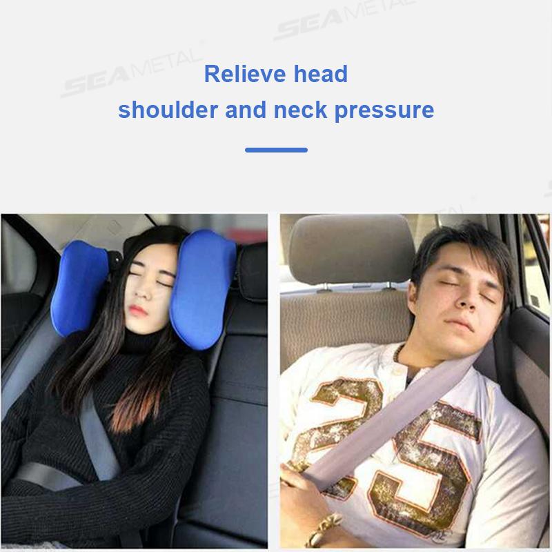Подушка для автомобиля SEAMETAL, универсальная, для мужчин, женщин, детей, подушка для подголовника сиденья, подвижная, для путешествий, для сна на заднем сиденье, подушка для сна