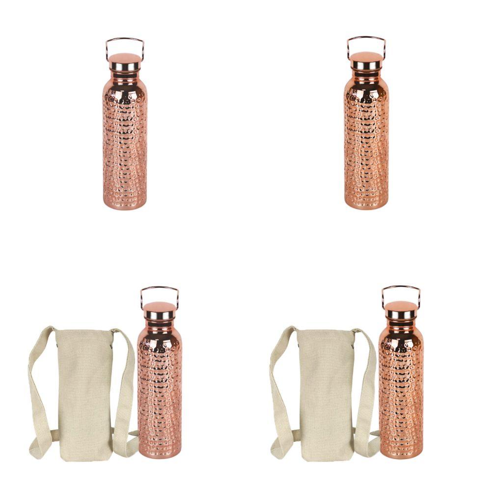 Portable Electroplated Copper Water Bottle 304 Stainless Steel Sports Water Bottle Outdoor Sports