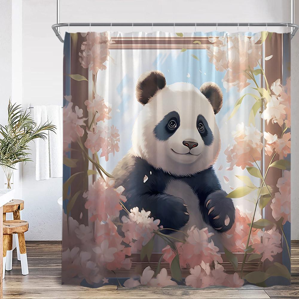 Смешные животные купание шторки для душа высокогорный скот свиньи кролики собаки ванна ванная комната декор полиэстер шторки для ванны с крючками