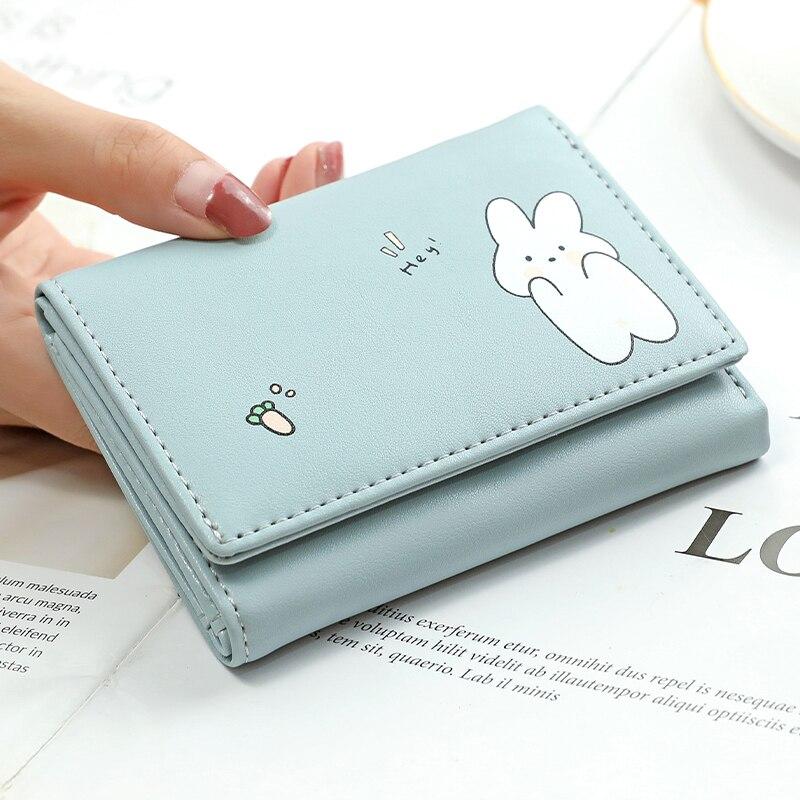 Women Wallets 4 Color Money Bags Short Cute Small Purse Women's Student Card Holder Girl ID Bag  Card Holder Coin Purse