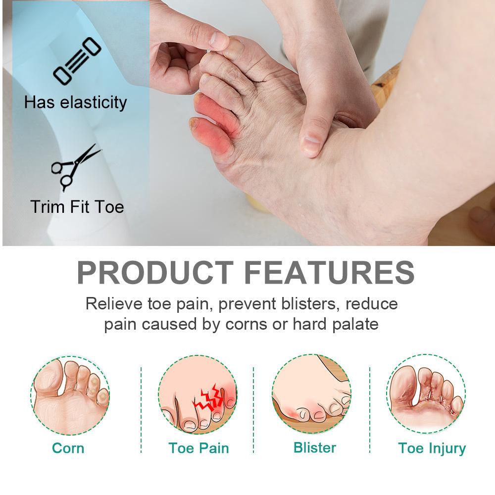 Sumifun 8pairs/box Skin Color Silicone Toe Protector Blister Corns Cover Toe Injury Protective Cover