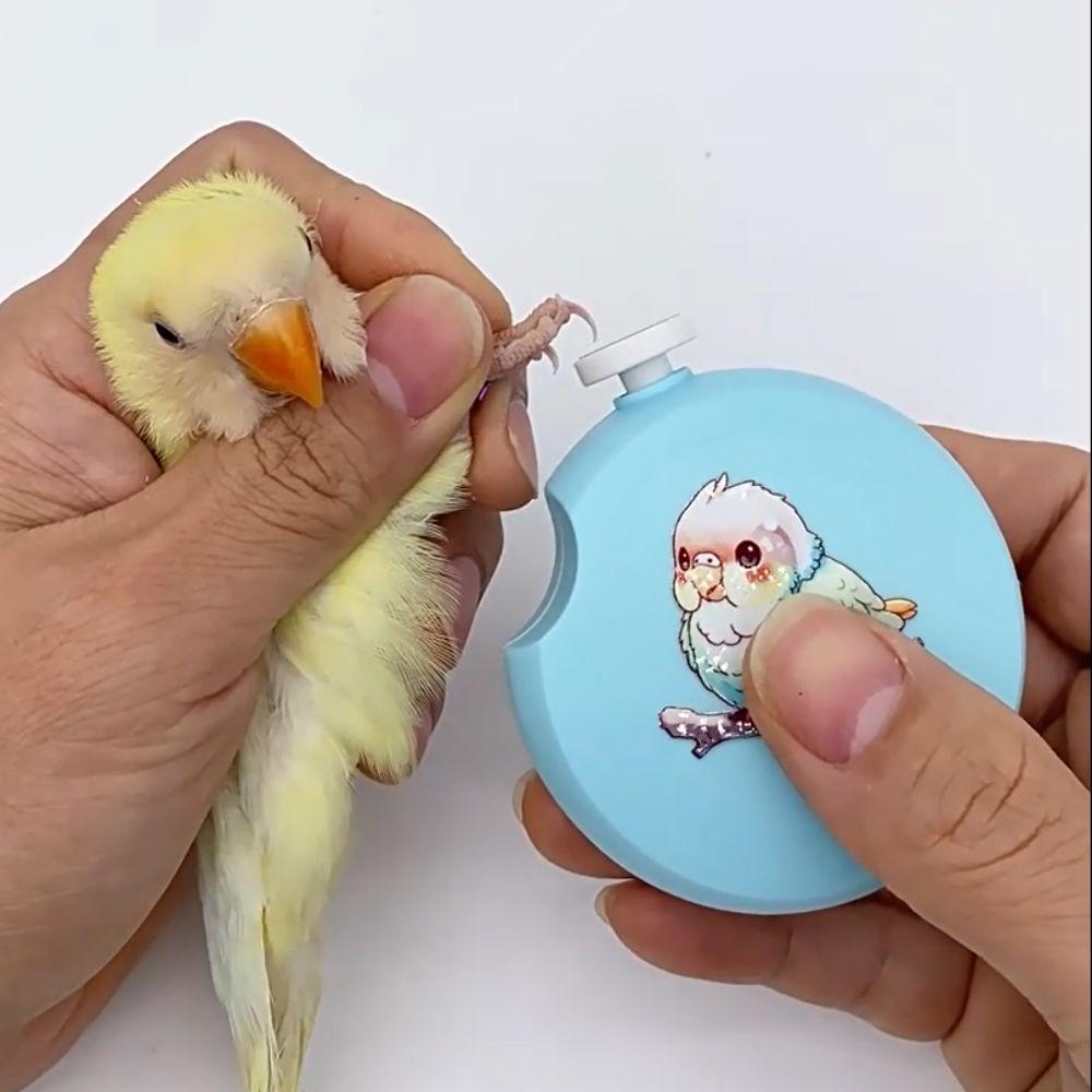 Round Electric Parrot Nail Trimmer Low Noise Bird Nail Cutter for Small Pet Dog Cat