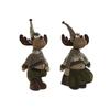 Рождественская игрушка Home ESPRIT Brown Green Reindeer 25 x 15 x 55 см (2 единицы)
