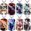 Tanjiro Nezuko Inosuke Zuhira Stainless Steel Color Printed Necklace Collection Holiday Gifts