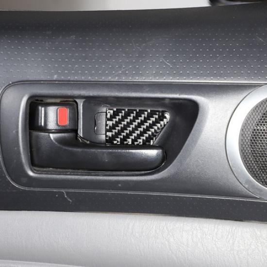 Carbon Fiber Interior Door Handle Bowl Cover Trim For Toyota Tacoma 2011-2015