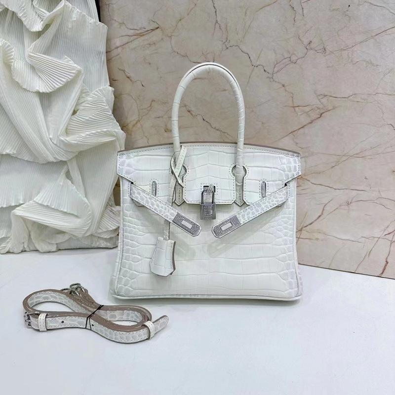 Новая женская сумка из натуральной кожи Himalaya White Crocodile Pattern Water Platinum Bag Handbill Shoulder Bag Cross Border