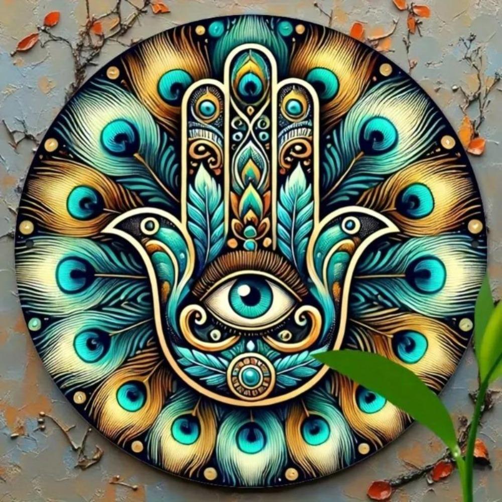 Hamsa Eye Metal Wall Art Home Decor Gift