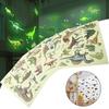 Wall Decals Wall Stickers Waterproof Self-adhesive 4 Sheets Glow In The Dark Luminous Stickers Long-Lasting Glow
