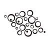 24pcs 3D Circles Mirror Wall Sticker DIY Decal Vinyl Mural Home Decor Removable