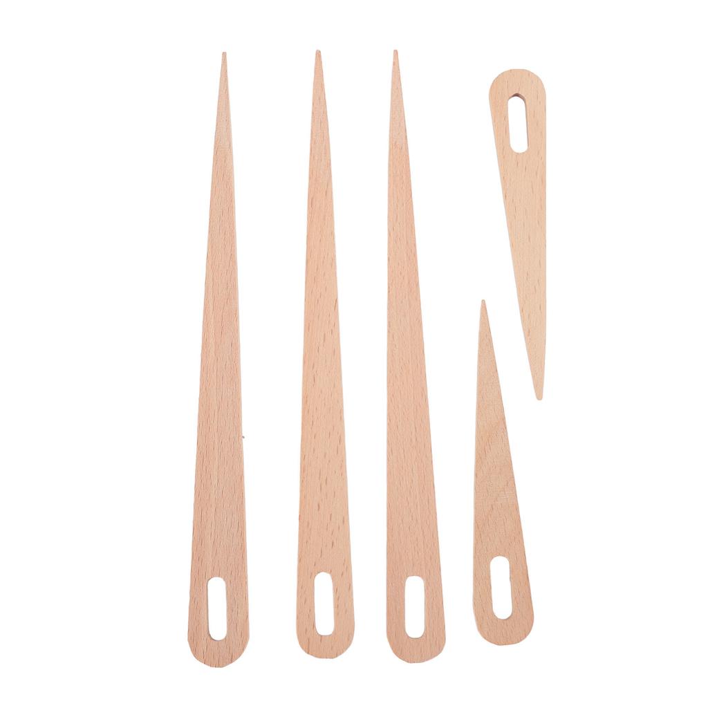 5 Pack Wooden Weaving Crochet Needles DIY Crafts Tool Tapestry Sewing Wooden Big Eye Knitting