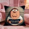 Family GGuys Funny Anime Cushion Cover Premium Comfort Reversible Pillow Cove Two In One Design For Any Room  Car Interior