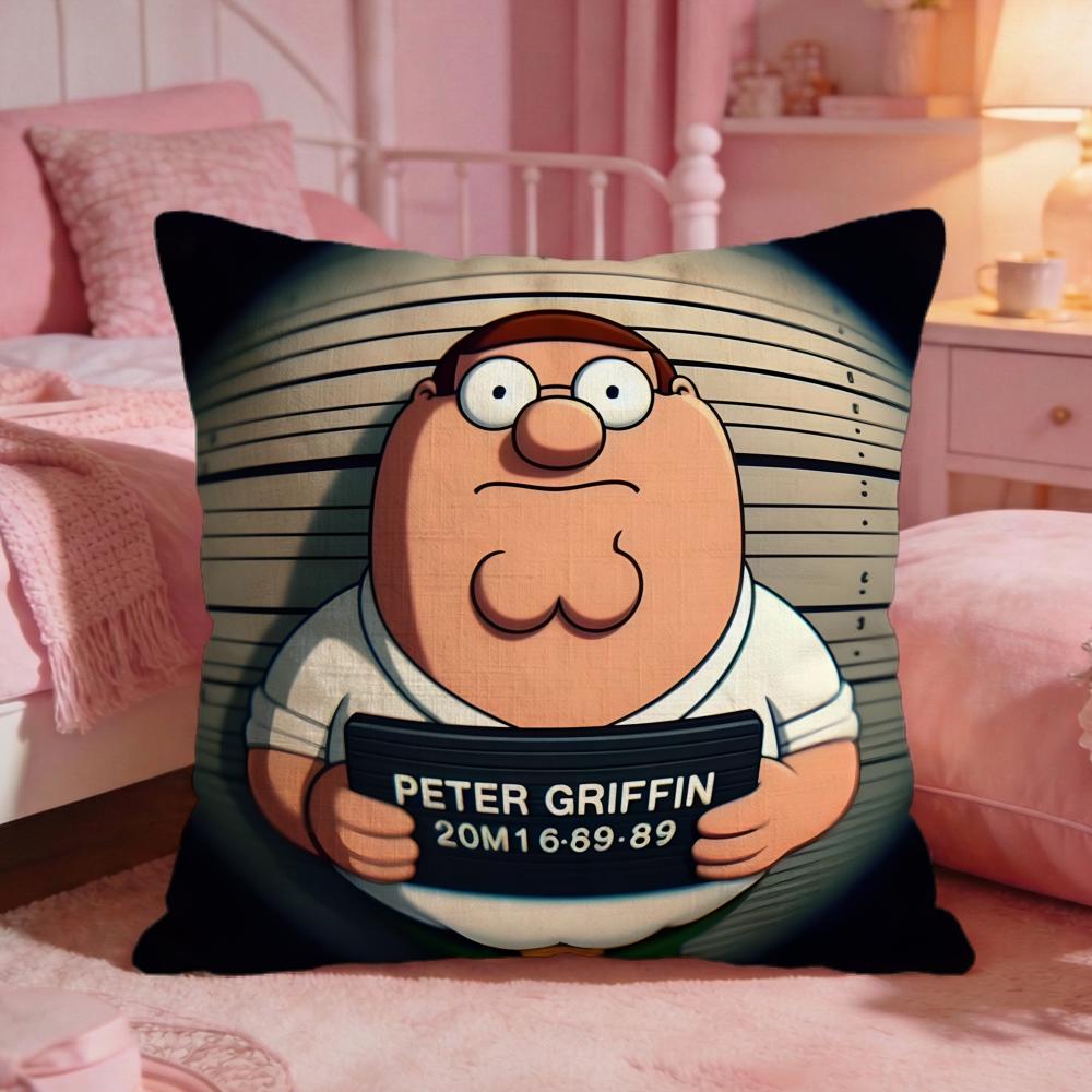 Family GGuys Funny Anime Cushion Cover Premium Comfort Reversible Pillow Cove Two In One Design For Any Room Car Interior