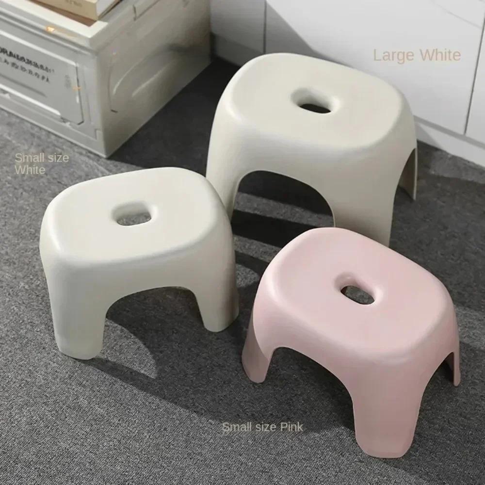 Plastic Small Stool Stackable Thick Stool Household Plastic Multifunctional Portable Bathroom Stool
