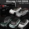 Ббураго 1:64 Zeekr 001Fr 001 007 7X Смешанная модель автомобиля Миниатюрная Статическая симуляция Литье под давлением Мини-сплав Игрушка