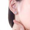 2pcs Crystal Earrings For Women Fashion Trendy Round Stud Earrings Holiday Party Gifts