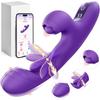 3 IN 1 App Control Tapping Flapping Vagina Rabbit Vibrator for Women Wiggle Tongue G-Spot Masturbator Adult Sex Toys for Women