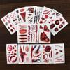Skin Decoration Body Art Party Temporary Tattoos Horror Scar Halloween Tattoo Stickers Fake Tattoo