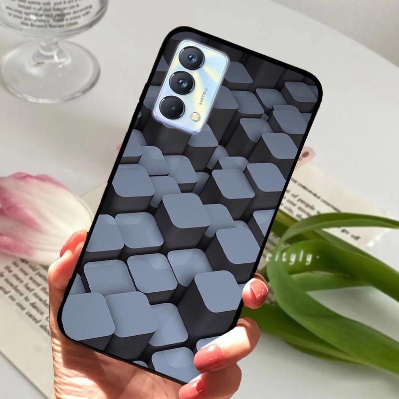 Для чехла Realme GT Master Case Edition Животные Мультфильмы Мягкий Силикон Funda для Телефона Realme GT Master Explorer Чехол Черный Coque