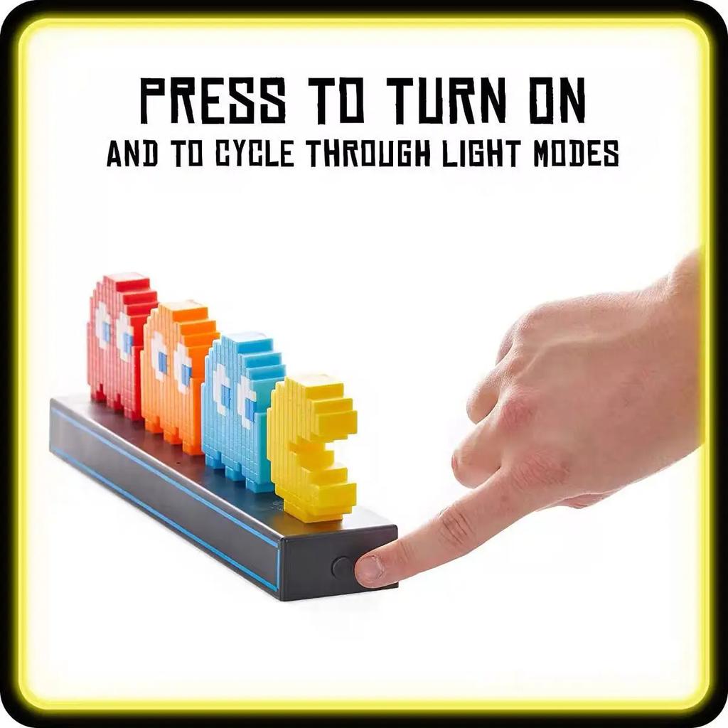 Voice Control 3D Night Lights Colorful Figure Pixel Light Game Icon Atmosphere Lamp Gifts