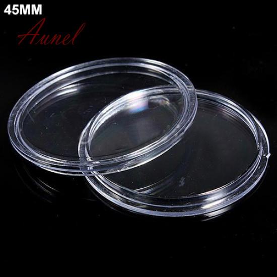 Прозрачные капсулы размером от 18 мм до 50 мм для монет. 10 штук