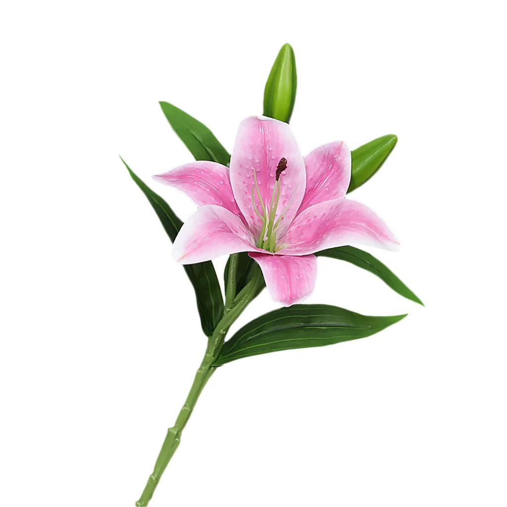 Искусственные лилии с эффектом Real Touch, Цветок для вечеринки, свадьбы, Свадебный букет, Искусственное растение, Декор для гостиной, дома, сада