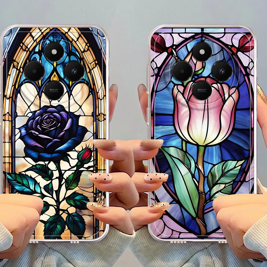 Phone Case for Xiaomi Mi 11T Pro 11 Lite Soft Phone Cover Colorful Window Flowers