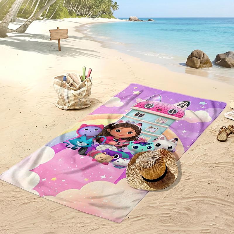 Gabby’s Dollhouse Beach Towel, Soft Absorbent Quick‑Dry Towel for Beach Pool Swimming Travel Home