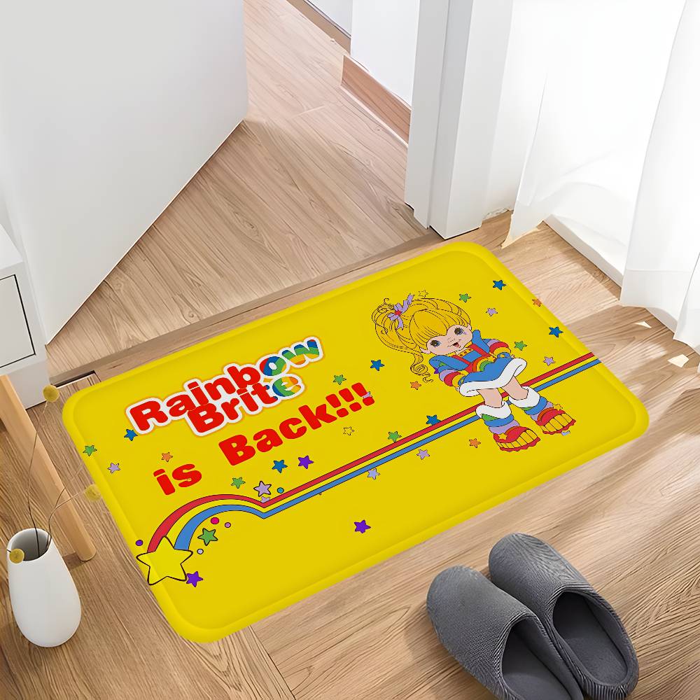 Ковер для коридора Rainbow Brite Аниме Нескользящий коврик для прачечной Декор для прачечной Балкон Детская гостиная Прикроватные коврики