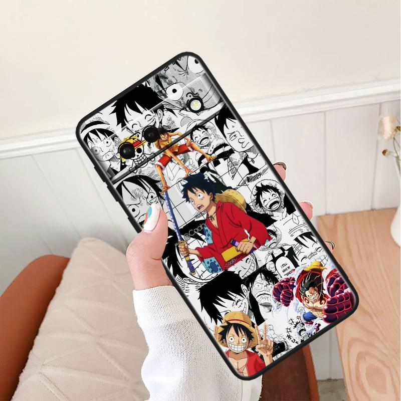 ONE-PIECE противоударный чехол для Google Pixel 8 7A 6A 5A 5 4 4A XL Pro 5G черный чехол для телефона мягкий чехол для телефона Fundas Capa