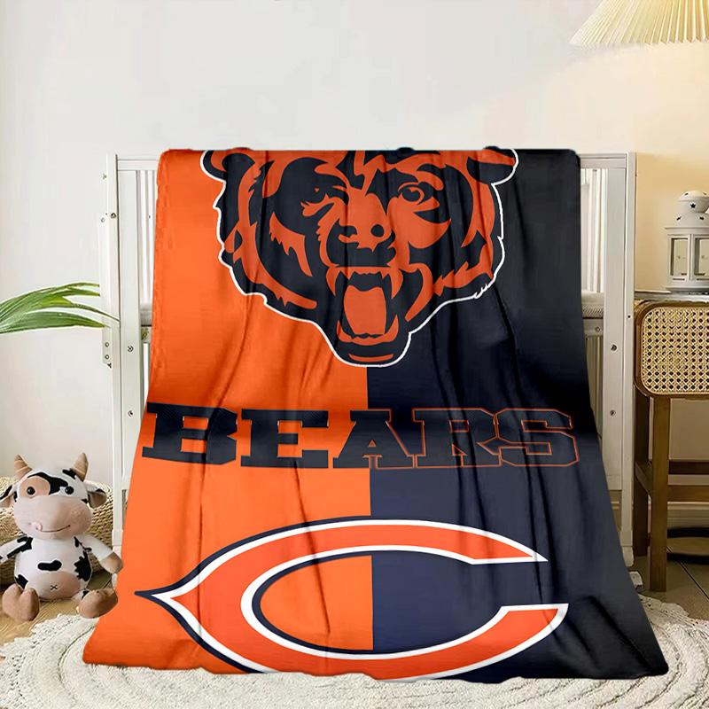 Chicago Bears Portable Blanket/Soft Blanket Bedding Blanket Suitable for Travel Camping Living Rooms Offices Sofas Fan Gifts