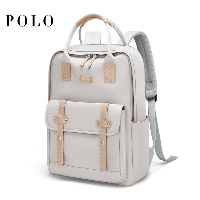 POLO Backpack for Women, Large Capacity 15.6-Inch Laptop Bag, Student Schoolbag, Commuter Bag, Birthday Gift