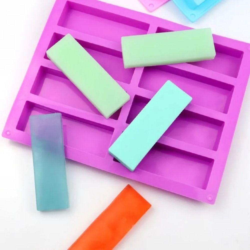 8 Cavity Silicone Baking Mold Rectangular Energy Bar Maker Easy To Clean Chocolate Mold  Muffin