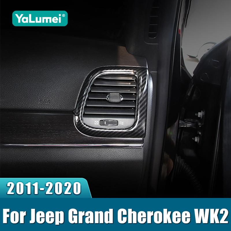Для Jeep Grand Cherokee WK2 2011-2013 2014 2015 2016 2017 2018 Автомобильные наклейки-рамки на решетку вентиляционного отверстия кондиционера