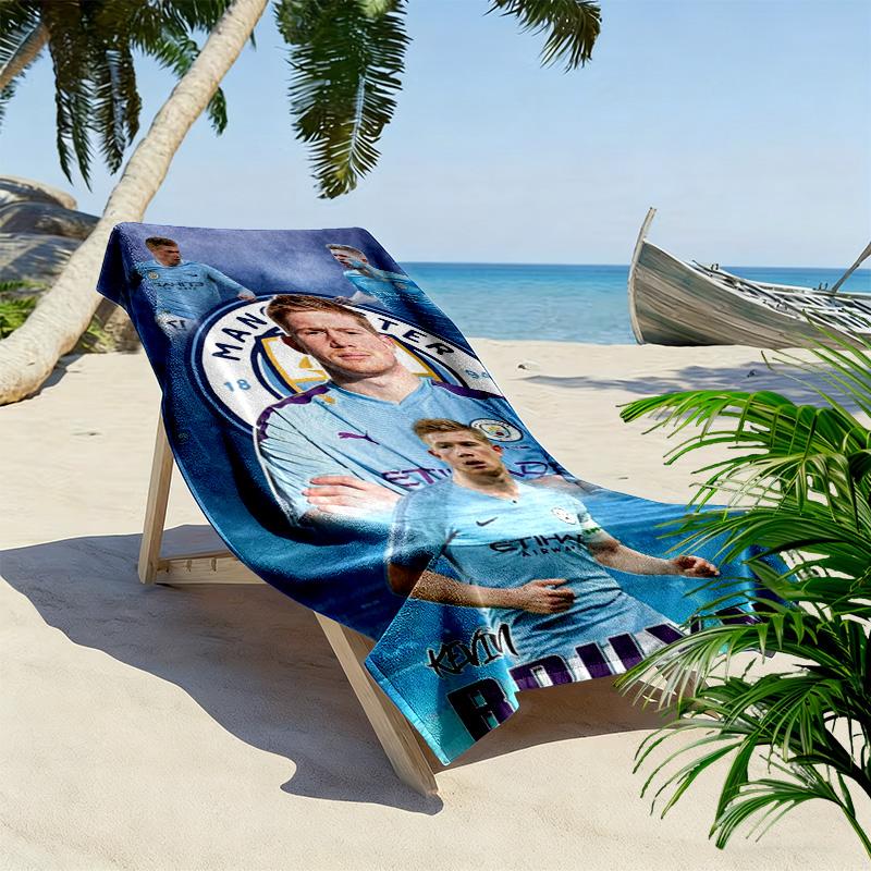 City Stars Brilliance De Bruyne Beach Towel Portable For Travel Soft Outdoor Pool Towel Quickdrying Swim Towel Absorbent Bath Towel Printing